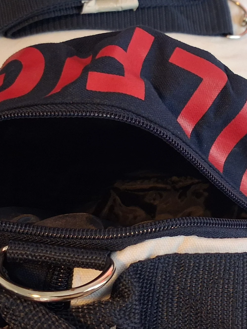 NEW WITH TAG Tommy Hilfiger Navy, Red & White Duffel Bag with Shoulder Strap